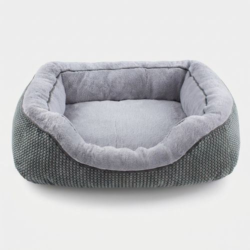 INVENHO Medium rectangle orthopedic dog bed with raised plush sides